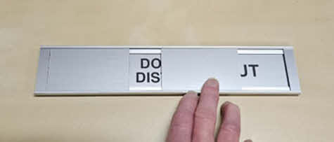Triple message sliding sign